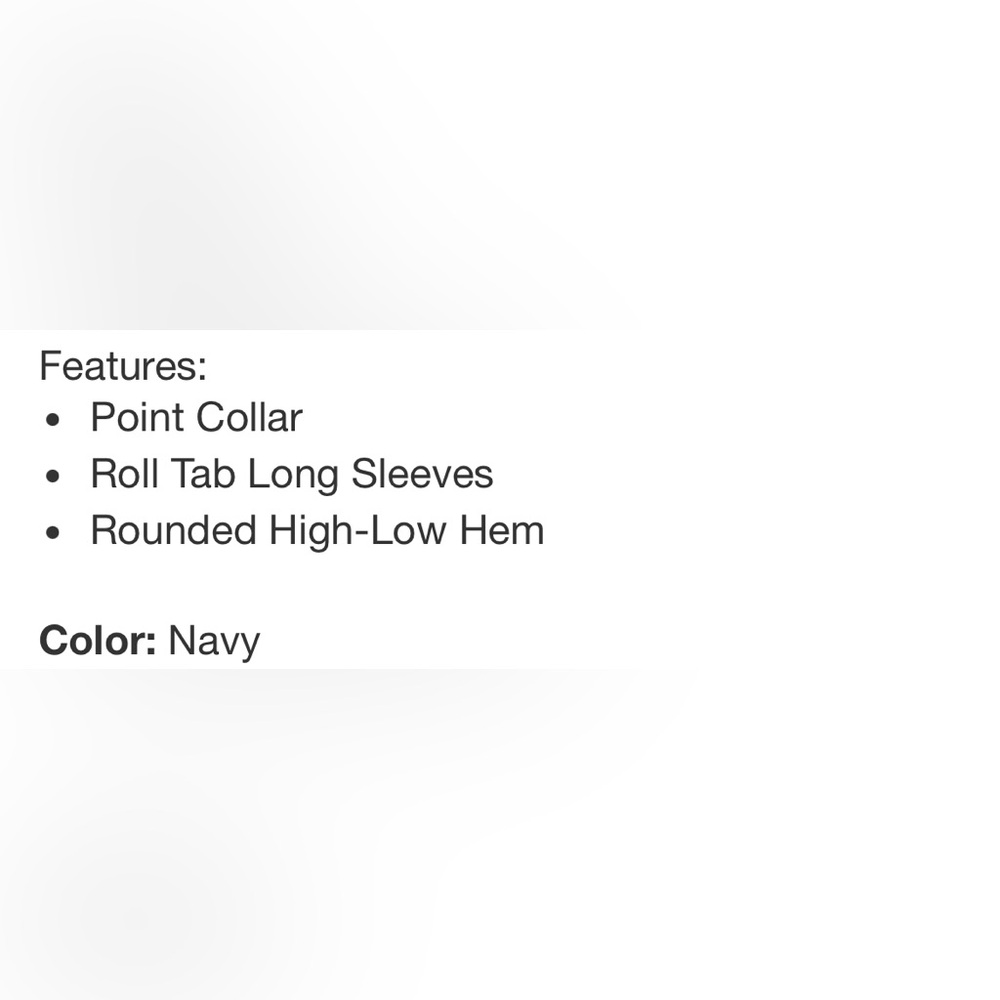 Gloria Vanderbilt dress shirt Small Navy striped - Picture 4 of 5